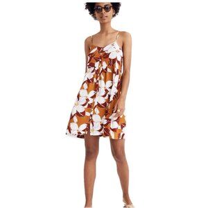 MADEWELL Multicolor "Island Magnolias" Button-Front Cami Sundress Sz